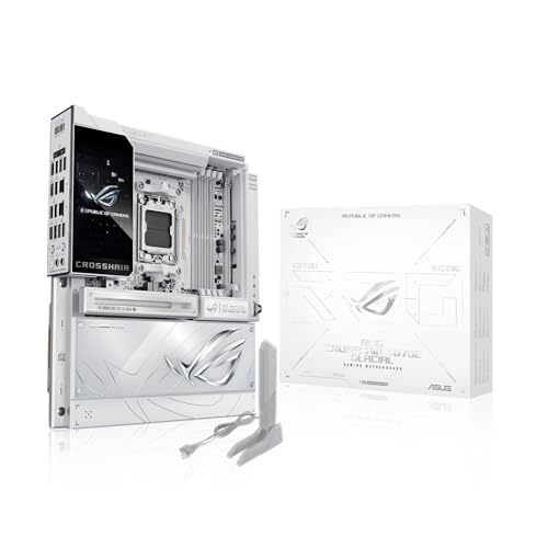 ASUS ROG CROSSHAIR X870E GLACIAL AMD Ryzen 9000 AM5 対応 ATX マザーボード 国内正規代理店品の外観・全体像 画像