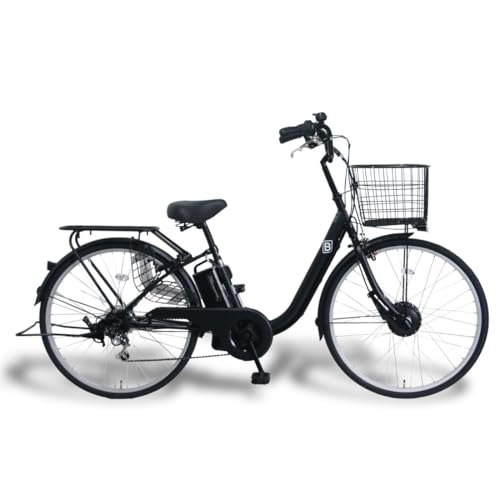 【Amazon.co.jp限定】100%完成品 26インチ 電動アシスト自転車 シマノ外装6段変速 前輪駆動 36V 8.5AHバッテリー TDF-26Z (マットブラック)の外観・全体像 画像