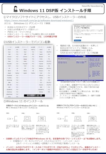 【Windows11 Home】正規 DSPライセンス日本語版の特徴・詳細 画像
