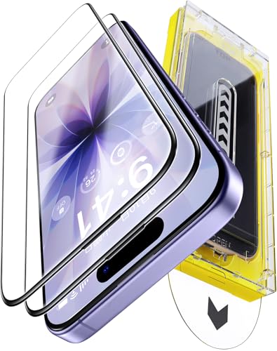 iphone 17 ガラスフィルム 用 【10H+硬度 航空宇宙ガラス 周り浮きゼロ 】2枚セット 米軍MIL規格 いphone17 保護フィルム 全面保護 耐衝撃 極細ベゼル 曲面エッジ 17フィルム 簡単貼り付け boxガイド枠付き 自動除塵 自動吸着 超クリア画質 高光沢 目の疲れ軽減 携帯フィルム 1:1 全面カバー サラサラ 飛散・破損防止 6.3インチの外観・全体像 画像