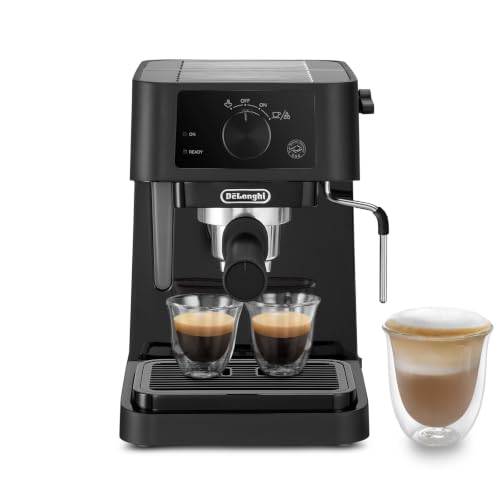 DeLonghi(デロンギ) De'Longhiエスプレッソメーカー スティローザ EC235J-BK カプチーノ ラテアート エスプレッソマシン ステンレス製ミルクフロッサー スタイリッシュ エントリーモデル [ブラック] ファミリー登録で3年保証 1