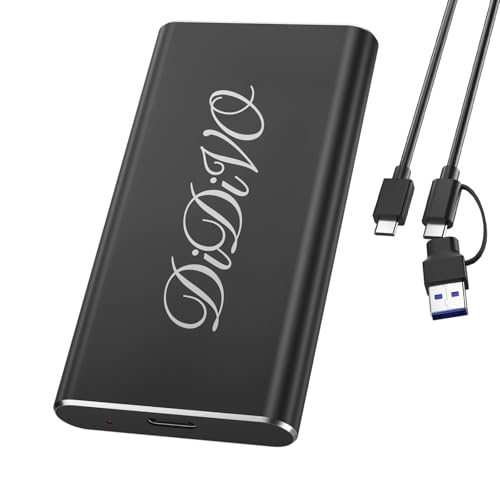 外付けSSD 1TB、最大460MB/s・USB-C/A 2 in 1ケーブル＆ストラップ付属、ポータブルSSD小型軽量アジュバント4K ProRes HDR対応iPhone 17 Pro MAX/スマホ/タブレット/ノートPC 1