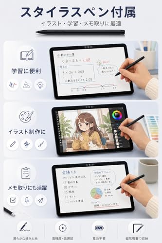 【整備済み品】富士通 お絵描き・動画視聴に最適 ARROWS Tab V727 12.3型フルHD タブレットPC (Core m3-7Y30 / 高速 SSD 128GB / Win11 Pro/スタイラスペン付属/Wi-Fi/Bluetooth/カメラ) 初期設定済み すぐに使用可能の特徴・詳細 画像