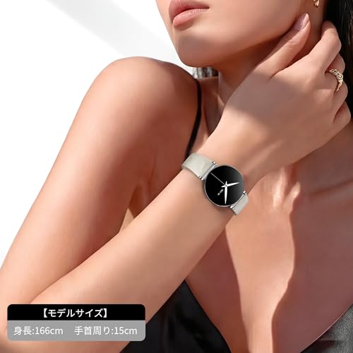 【2026年超薄型AMOLED】KJKD T10 スマートウォッチ レディース 常時表示 1.5時間充電 iPhone/アンドロイド対応 1500nit高輝度 おしゃれ腕時計 Smart Watch Bluetooth5.3通話 メッセージ通知 IP68 110+運動モード DIY文字盤 音楽・カメラ制御 懐中電灯 歩数計 カロリー 天気 スマホ探す タイマー (シルバー)の特徴・詳細 画像