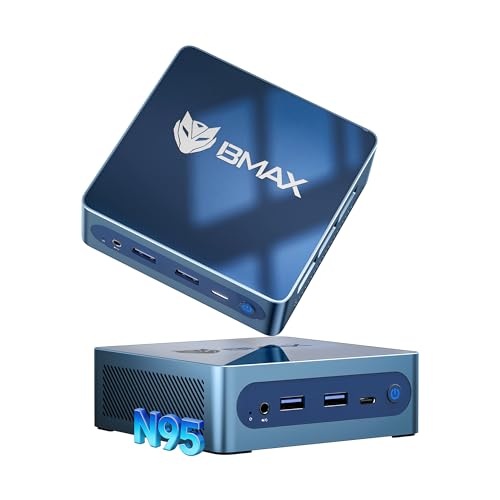 【ミニpc 最新第12世代 N95 省電力 N97より高速】BMAX ミニpc mini pc N95 4C/4T 15W 最大3.4GHz 12GB LPDDR5+512GB SSD 小型PC 8TB拡張M.2_NVMe/SATA HDMI2.1/2画面出力 4K@60Hz 小型パソコン 高速2.4G/5GWi-Fi BT5.0 ギガビットLAN 静音 ミニパソコン B4Plusの外観・全体像 画像