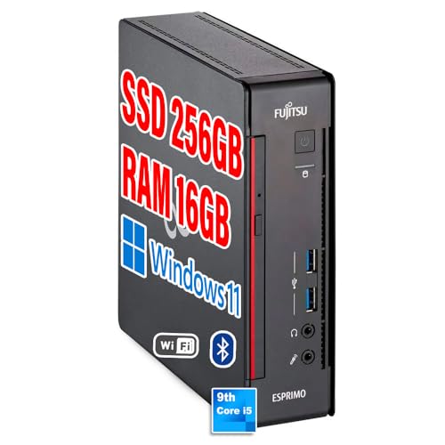 デスクトップパソコン 富士通 ミニデスクトップ ESPRIMO Q558 Windows11 整備済 第9世代 Core i5 9500T メモリ16GB 大容量 高速 SSD256GB 秒速起動 WIFI Bluetooth DisplayPort マルチ画面対応 Ms Office 2021 省スペースPC 小型パソコン 1