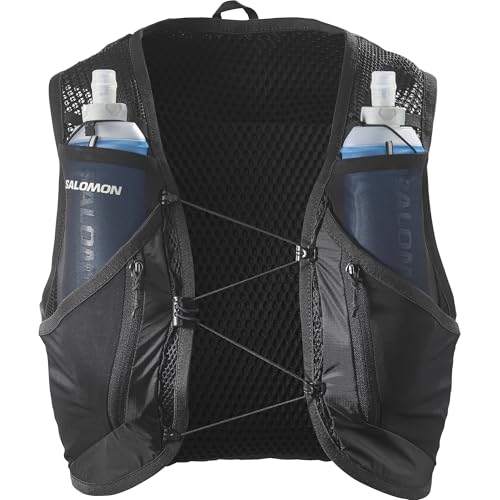 SALOMON(サロモン) ハイドレーション ベスト リュックサック バックパック ACTIVE SKIN 12 SET (アクティブ スキン12 セット) ユニセックス BLACK/METAL Mの特徴・詳細 画像