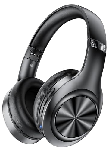 【2026最新のBluetooth5.4】ヘッドホン bluetooth ワイヤレスヘッドホン ANCノイズキャンセリング 最大60時間再生 3EQモード オーバーイヤーヘッドホン 有線無線両用 マイク内蔵 3.5mmケーブル付き 通話対応 IPX7防水 装着が快適で軽量/防漏音/折りたたみ可能です/ゲーム/テレワーク/通学通勤/スポーツ/音楽用iPhone/Android対応(高級黒) 1