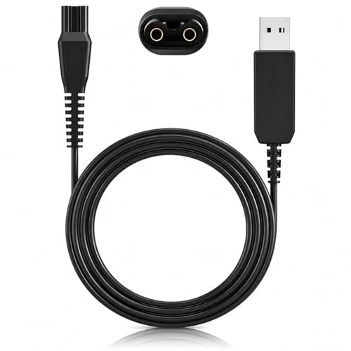 フィリップス シェーバー用 USB充電ケーブル 【持ち運びに便利】 Philips互換用 髭剃り 充電器 充電コード 15V出力 1mの外観・全体像 画像