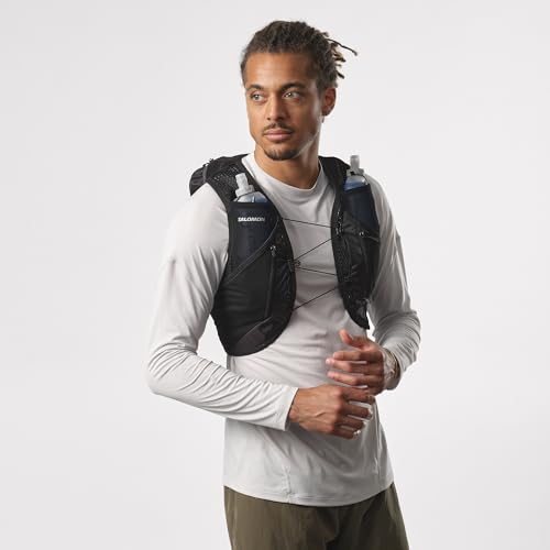 SALOMON(サロモン) ハイドレーション ベスト リュックサック バックパック ACTIVE SKIN 12 SET (アクティブ スキン12 セット) ユニセックス BLACK/METAL Mの詳細・まとめ 画像