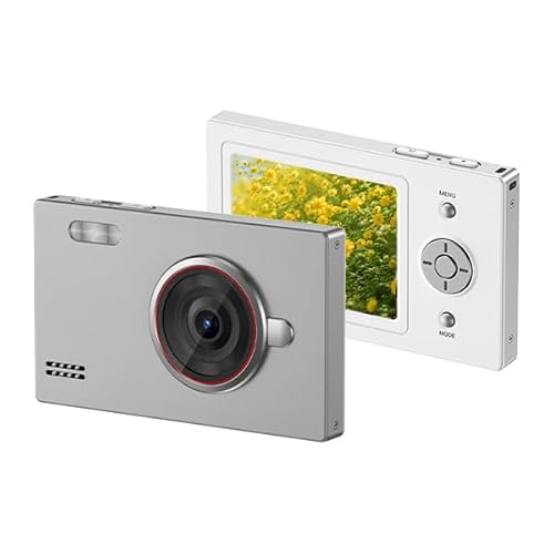 Leaf Camera デジカメ レトロカメラ ミニ 小型 レトロ 韓国 エモイ Y2K シルバー コンパクト 薄い リーフ 充電式 かわいい 日本語説明書付きの外観・全体像 画像