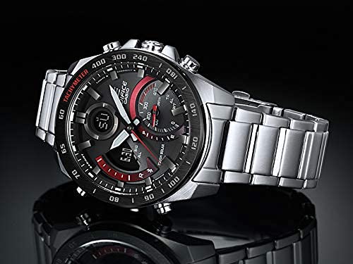 EDIFICE エディフィス CASIO カシオ Bluetooth ブルートゥース スマホ連動 タフソーラー ECB-900DB-1A クロノグラフ カレンダー アナログ デジタル ブラック レッド ビジネスウォッチ スポーツウォッチ ステンレス 防水 [並行輸入品]の詳細・まとめ 画像
