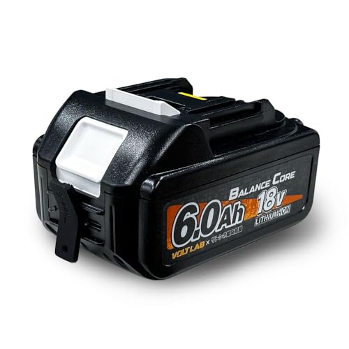 【バランス充電機能搭載】VOLT LAB マキタ互換 18v バッテリー 6.0Ah MAKITA互換 バッテリー PD65W入出力 バランス充電 (1個)の外観・全体像 画像