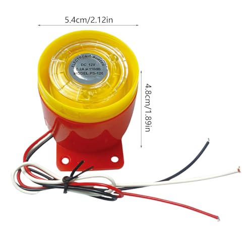 大音量 110dB 圧電警報ブザー 12V / 24V IP54 電気ブザーアラーム工場倉庫建設現場警告用の特徴・詳細 画像