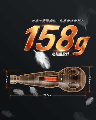 Costand 電動ドライバー 小型 軽量160g 手動・電動兼用 (電動3N·m/手動10N·m) S2鋼ビット14本付 6.35mmアルミ合金チャック 高輝度LEDライト コードレス DIY用 家具組み立て パソコン修理 女性 初心者向け 日本語説明書付きの詳細・まとめ 画像