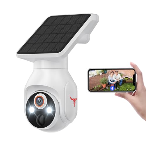 2K 防犯カメラ 屋外 ソーラー一体型 高効率ソーラー充電 フルワイヤレス 電源不要 監視カメラ Wi-Fi 対応 360° 広角撮影 カラー暗視 IP65 防水・防塵 双方向通話 遠隔操作 動体検知 人体検知 リアルタイム通知 クラウド録画 Camera-Q50-d7 1