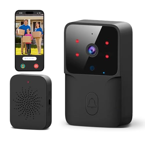 ZAIDER インターホン スマホ連動 ドアホン ワイヤレス 工事不要 カメラ付き 【自動撮影｜音声変更｜双方向通話】 玄関カメラ 夜視 広角 アラーム通知 2.4GHz無線 テレビドアホン 設置簡単 USB充電 省エネ 180日連続使用 ドアベル 玄関チャイム ドアベル 日本語取説書 1