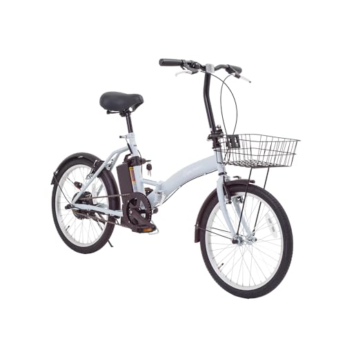 Life Assist(ライフアシスト) 電動アシスト自転車 20インチ 30km走行可能 リチウムイオンバッテリー 5.8Ah リアモーター 後輪駆動 トリプルセンサー 型式認定 公道走行可能 簡易組立必要品 BM-AIS20D (アイスグレー)の外観・全体像 画像