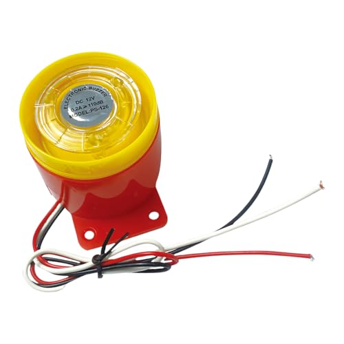 大音量 110dB 圧電警報ブザー 12V / 24V IP54 電気ブザーアラーム工場倉庫建設現場警告用 1