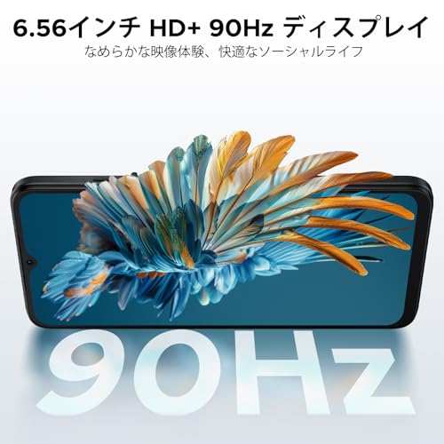 【最新Android 16・SIMフリースマホ】 Note56 Android16 SIMフリー スマホ 6.56インチ 90Hz IPS大画面 スマートフォン 6150mAh大容量バッテリー 8コアCPU 24GB+64GB+最大2TB拡張 8MP AIカメラ 顔認証 HD+ディスプレイ GPS/OTG対応 4GデュアルSIM 携帯電話の特徴・詳細 画像