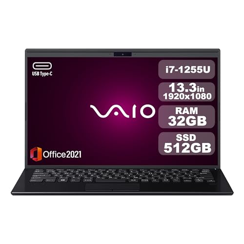 【整備済み品】VAIO Pro PG VJPG218シリーズ ノートパソコン 13.3型 Core i7-1255U メモリ32GB SSD512GB Office 2021/指紋認証/Windows Hello/Wi-Fi 6/Bluetooth5.1/USB Type-C/HDMI 有線LAN ビジネスモバイル/(Ymer-Shop) 1