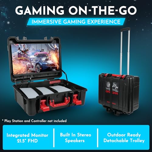 ARMORR GamersBox アーマー ゲーマーズボックス プレミアムゲームステーション TVゲーム機やPCと一緒に持ち運んで、移動先ですぐにゲームが楽しめる キャリーケース付き ポータブルゲーミングモニター 21.5インチ フルHD IPS ディスプレイ 取り外し可能 単体液晶モニターとしても使える スタンド付きイベント・対戦会などで便利&簡単の詳細・まとめ 画像
