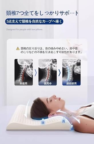 【低枕派に最適】極スリム3cm 睡眠まくら枕低め低い枕低反発枕薄い枕 天然ラテックス 枕極低 首や肩の負担を減らす高さ調節通気性低反発枕 低め安眠子供人気枕 薄型枕 低い枕低い(40×60cm)の特徴・詳細 画像
