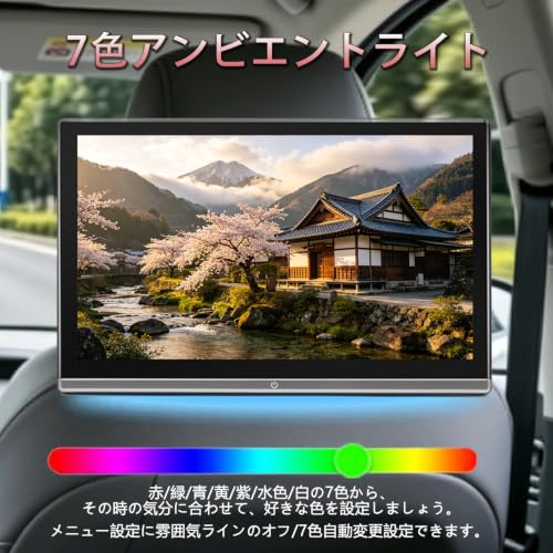 11.6インチ超薄いタッチスクリーン ヘッドレストモニター HDMI・USB機能対応 スピーカー内蔵 シガー電源 取付簡単 日本語説明書/ブラケット付き (11.6)の特徴・詳細 画像