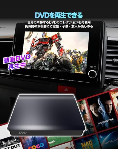 【ハイエース適用】 OMEGATECH【国内正規品】 車載DVDプレーヤー 車用CDプレーヤー 純正ディスプレイオーディオ カーオーディオプレーヤー プラグアンドプレイ R8.1〜 ハイエース200系 ハイエース9型 対応 期間限定ケース/延長コード付き 2026モデルの特徴・詳細 画像