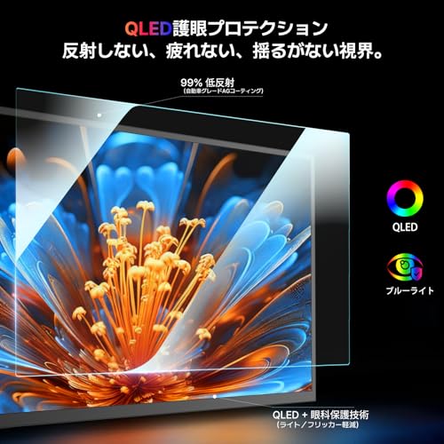 【6月限定 10倍ポイントセール】4K QLED モバイルモニター 23.8インチ Newsoul 3840*2160 ポータブルモニター 1500コントラスト ポータブルディスプレイ 100%sRGB サブモニター VESA対応 モバイルディスプレイ 非光沢 16:9 画面比 USB Type-C/HDMI端末 オフィスワーク リモートワーク 画像編集 ファイル閲覧 専用保護ケース付きの特徴・詳細 画像