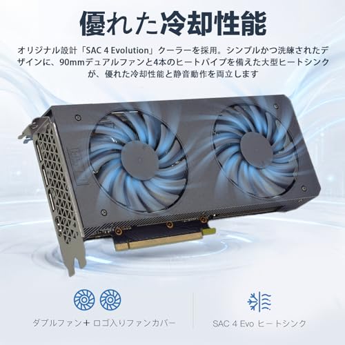 ELSA NVIDIA GeForce RTX 3060 12GB GDDR6 グラフィックボード、LHRモデル、2スロット設計、DLSS、PCI Express 4.0、HDMI 2.1、DisplayPort 1.4a、GD3060-12GEBSH、1年間の保証(整備済み品)の詳細・まとめ 画像
