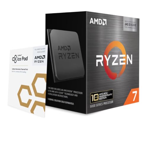 AMD Ryzen 7 5800X3D 10th Anniversary Edition デスクトップ プロセッサー 8コア16スレッド Socket AM4 105W【国内正規代理店品】100-100000651POF/EW-1Yの外観・全体像 画像