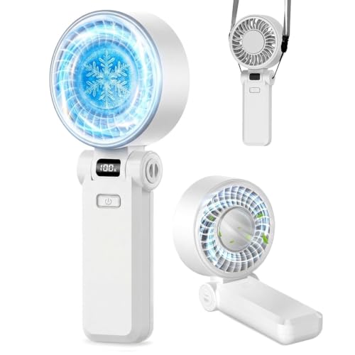 Balin ハンディファン 冷却プレート ペルチェ【-25℃瞬間冷却×広角送風×自然風再現】携帯扇風機 静音 最大20時間連続稼働 冷却ファン 手持ち扇風機 卓上扇風機 ミニフアン Type-C急速充電 熱中症対策 ストラップ付き プレゼント ギフトの外観・全体像 画像