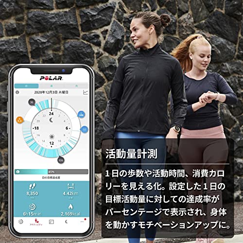 POLAR (ポラール) ユナイト ( Polar Unite ) 健康管理 スマートウォッチ iPhone対応 アンドロイド対応 軽量 【 心拍計/睡眠 メンタルステータス計測/音楽/着信/メッセージ通知】 バックル・スライド ブラック S-L 900108443 【日本正規品】の特徴・詳細 画像