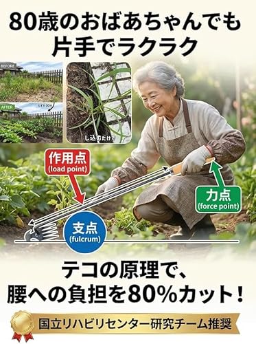 草取り道具 草抜き 根こそぎ抜ける手動草取りツール 除草ツール 4本爪 くわ ステンレス製 レーキ 根抜き 雑草取り 草刈り道具 庭 芝生 農作業 園芸用品 多機能 土起こし 片手用 頑丈 家庭菜園 畑 植栽 錆びにくい 耐久性 ガーデニング 道具 (50cm)の詳細・まとめ 画像