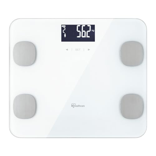 アイリスオーヤマ 体重計 体組成計 健康家電 健康 ヘルスケア 体調管理 IBCM-211-W ホワイトの外観・全体像 画像