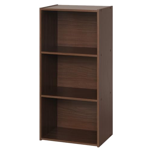 【Amazon.co.jp限定】アイリスオーヤマ カラーボックス 本棚 収納 一人暮らし コスメ収納 収納ラック 棚 CBボックス AZCX-3 ブラウンの外観・全体像 画像