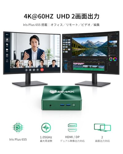ミニPC B6 Intel i3-8109U【SATA/NVMeデュアルスロット対応|4TB SSD増設可能】最大3.6GHz mini pc Windows11 Pro 12+256GB 4K|静音30dB|小型PC 超軽量310g ミニパソコン|WiFi5|BT5.0 オフィス/在宅ワーク向け 企業用/業務用 日本語の特徴・詳細 画像
