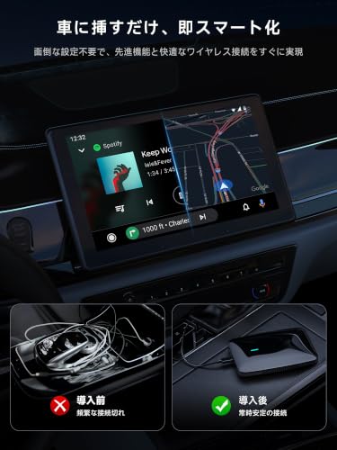 aiボックス、ワイヤレスCarPlay/Android Auto対応、4G+32G ai box YouTube/Netflix対応の詳細・まとめ 画像