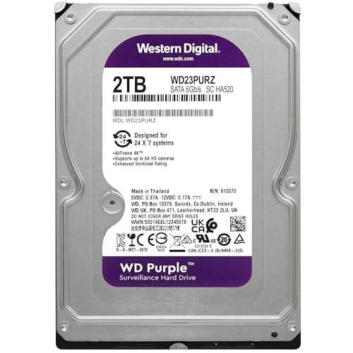 【Amazon.co.jp限定】ウエスタンデジタル(Western Digital) WD Purple 内蔵 HDD ハードディスク 2TB CMR 3.5インチ SATA キャッシュ64MB 監視システム メーカー保証3年 WD23PURZ-AJP 【国内正規取扱代理店】 (× 3)の詳細・まとめ 画像