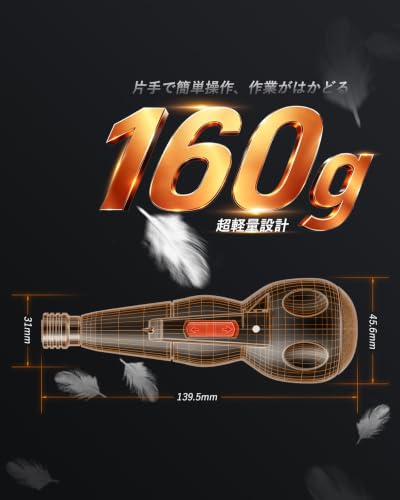 Bingoods 電動ドライバー 小型 充電式 電動ドライバー 手動・電動兼用 最大3N·m/10N·m 160g S2鋼ビット14本 6.35mmアルミ合金チャック LEDライト付き コードレス DIY 家具組立 修理 初心者向けの特徴・詳細 画像