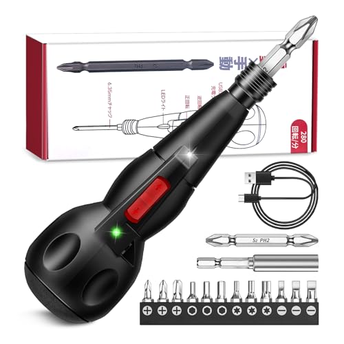 Bingoods 電動ドライバー 小型 充電式 電動ドライバー 手動・電動兼用 最大3N·m/10N·m 160g S2鋼ビット14本 6.35mmアルミ合金チャック LEDライト付き コードレス DIY 家具組立 修理 初心者向けの外観・全体像 画像