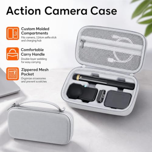 For Insta360 X6 キャリングケース 収納バッグ X6アクセサリー 収納 キャリーバッグ ショルダーストラップ付き [並行輸入品]の詳細・まとめ 画像