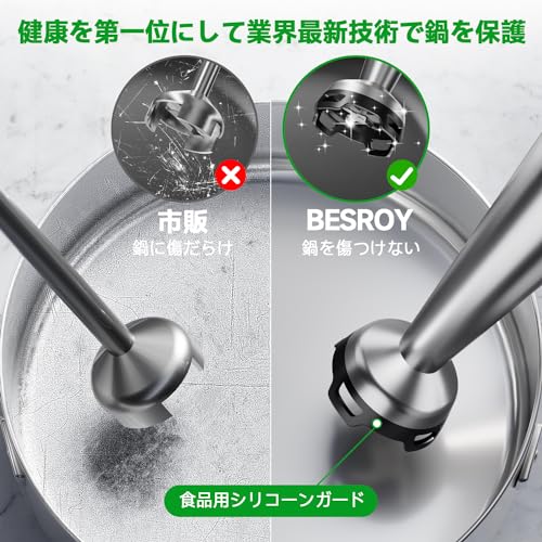 ブレンダー【20000rpm最速!氷も砕ける】離乳食・調理に ハンドミキサー 電動泡立て器 ハンドブレンダー フードプロセッサー ミキサーの特徴・詳細 画像