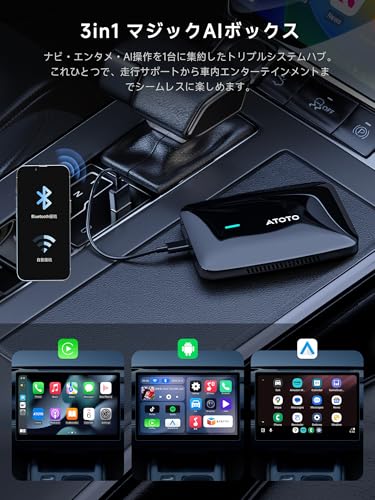 aiボックス、ワイヤレスCarPlay/Android Auto対応、4G+32G ai box YouTube/Netflix対応の特徴・詳細 画像