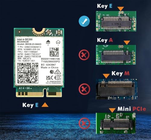 BE200NGW ネットワークカード Wi-Fi 7 802.11BE 9300Mbps Bluetooth 5.4 WiFi 7内蔵アンテナセットの詳細・まとめ 画像