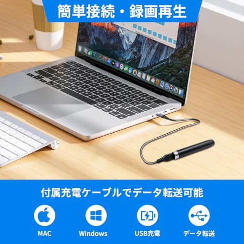 小型カメラ ペン型カメラ 1080P ボイスレコーダー 128GB対応 スパイカメラ ペン型ビデオカメラ 超小型カメラ ボールペン型 カメラ カードリーダー付 充電しながら録画 上書き録画 防犯用 会議 商談 証拠撮影の特徴・詳細 画像