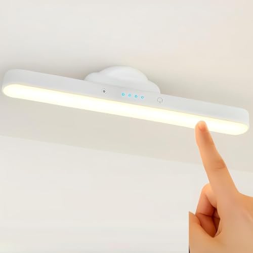 和宅良品 デスクライト 充電式 LED 卓上ライト マグネット 2000mAh 3段階調色 無段階調光 角度調整 学習机 読書灯 (ホワイト)の外観・全体像 画像