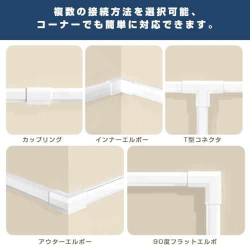 配線カバー モール 配線隠しカバー コードプロテクター ケーブルカバー 電線ケーブルカバー ケーブルモール インストールが簡単 (10本セット, 40* 1.5*0.9cm)の特徴・詳細 画像