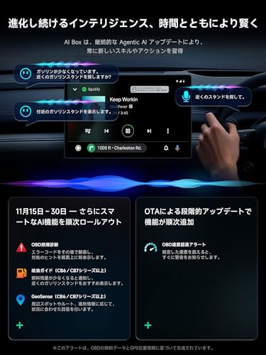 AIボックス、ワイヤレス CarPlay/Android Auto、4GB+64GB ai box 動画視聴(YouTube/Netflix等)の特徴・詳細 画像